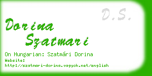dorina szatmari business card